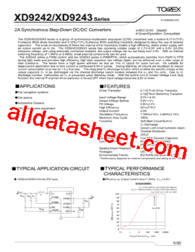 XD9243 Datasheet PDF - Torex Semiconductor