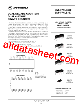 SN74LS393D Datasheet PDF - ON Semiconductor