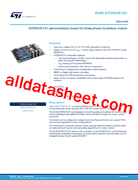 STDRIVE101 Datasheet PDF - STMicroelectronics