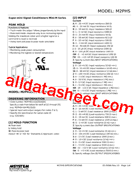 M2PHSW-C1-R2 Datasheet PDF - M-System Co.,Ltd.