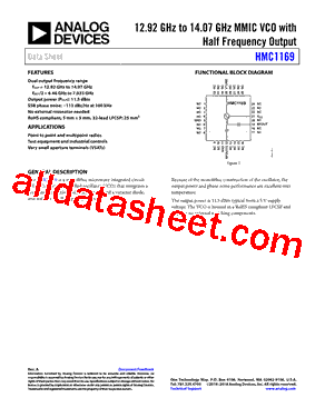 EV1HMC1169LP5 Datasheet PDF - Analog Devices