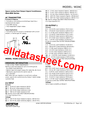 W2AC-A2AB-R Datasheet PDF - M-System Co.,Ltd.