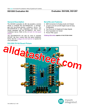 DG1207 Datasheet PDF - Maxim Integrated Products
