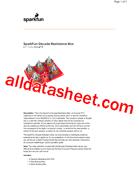 KIT-13006 Datasheet PDF - SparkFun Electronics