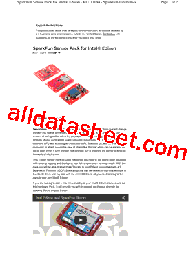 KIT-13094 Datasheet PDF - SparkFun Electronics
