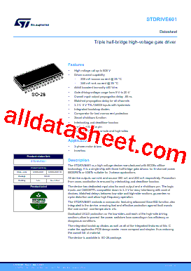 STDRIVE601 Datasheet PDF - STMicroelectronics