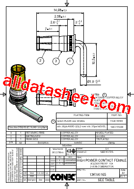 132A13009X Datasheet PDF - CONEC Elektronische Bauelemente GmbH