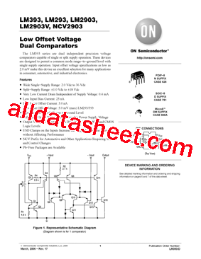 LM393D Datasheet PDF - ON Semiconductor