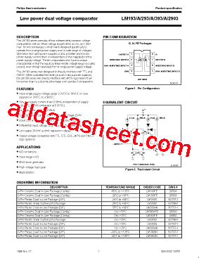 LM393D Datasheet PDF - NXP Semiconductors