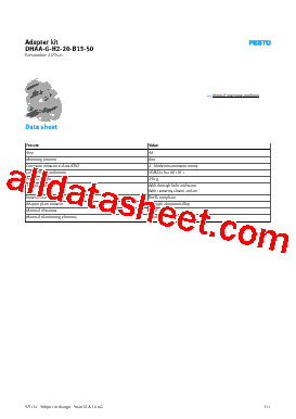 2377625 Datasheet PDF - Festo Corporation.