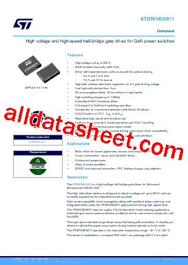 STDRIVEG611 Datasheet PDF - STMicroelectronics