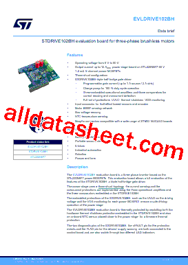 STDRIVE102BH Datasheet PDF - STMicroelectronics