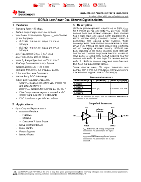 ISO7420FED.B Datasheet PDF - Texas Instruments