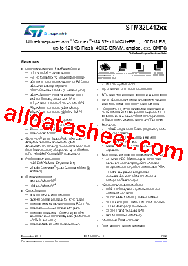 STM32L412R8U6P Datasheet PDF - STMicroelectronics