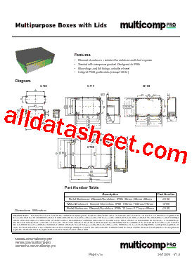 G120 Datasheet PDF - Multicomp Pro