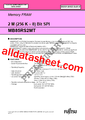 MB85RS2MTPF-G-JNERE2 Datasheet PDF - RAMXEED LIMITED