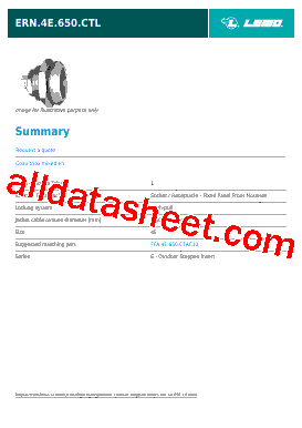 ERN.4E.650.CTL Datasheet PDF - LEMO Connectors