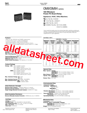 OMIH-SS-106DM Datasheet PDF - Tyco Electronics