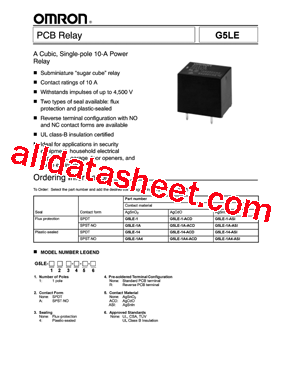 G5LE-14 Datasheet PDF - Omron Electronics LLC