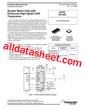 33742 Datasheet PDF - Freescale Semiconductor, Inc