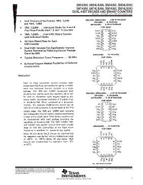 SN74LS393DRE4 Datasheet PDF - Texas Instruments