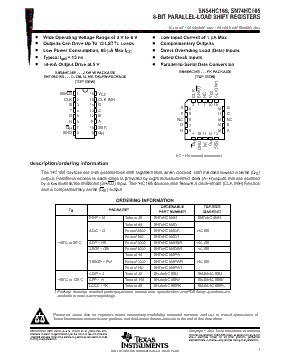SN74HC165DBR Datasheet PDF - Texas Instruments