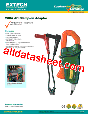 CA200 Datasheet PDF - Extech Instruments Corporation.