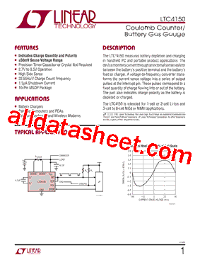 LTC4150CMS Datasheet PDF - Linear Technology