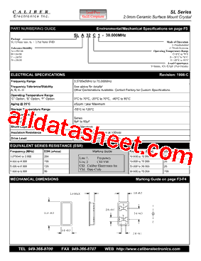SLCSC3 Datasheet PDF - Caliber Electronics Inc.