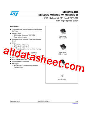 M95256-D-MN3G/A Datasheet PDF - STMicroelectronics