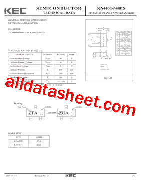 KN4400S Datasheet PDF - KEC(Korea Electronics)