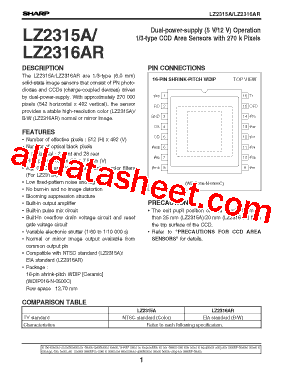 LZ2315A Datasheet PDF - Sharp Corporation