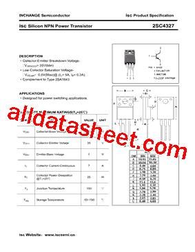2SC4327 Datasheet PDF - Inchange Semiconductor Company Limited
