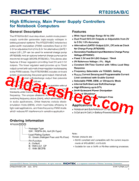 RT8205A Datasheet PDF - Richtek Technology Corporation