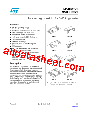 M54HC393D Datasheet PDF - STMicroelectronics