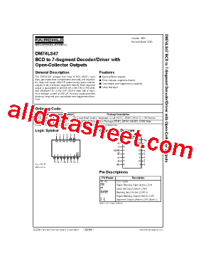 DM74LS47 Datasheet PDF - Fairchild Semiconductor
