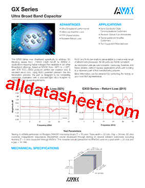 GX035C104MAT2-500 Datasheet PDF - AVX Corporation