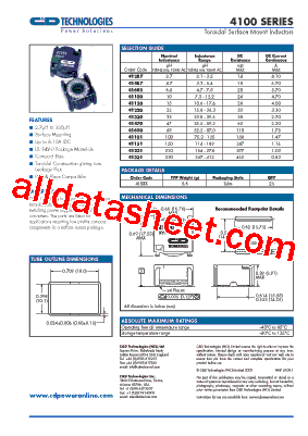 412R7 Datasheet PDF - C&D Technologies