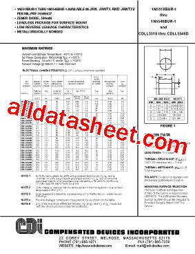 CDLL5518 Datasheet PDF - Compensated Deuices Incorporated