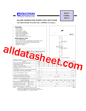 SF21-B Datasheet PDF - Rectron Semiconductor