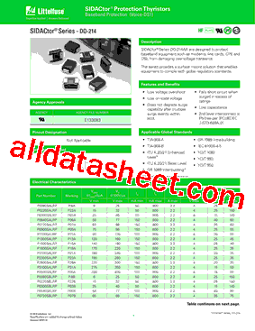 P3500SBLRP Datasheet PDF - Littelfuse