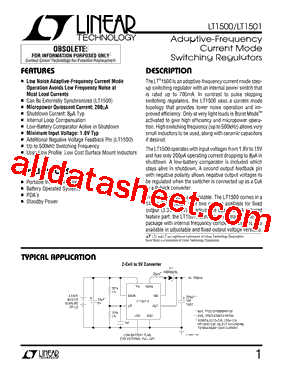LT1500 Datasheet PDF - Linear Technology