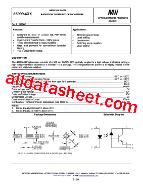 66099-401 Datasheet PDF - Micropac Industries