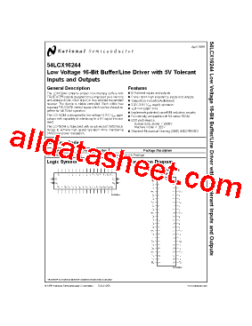 54LCX16244W-QML Datasheet PDF - National Semiconductor (TI)