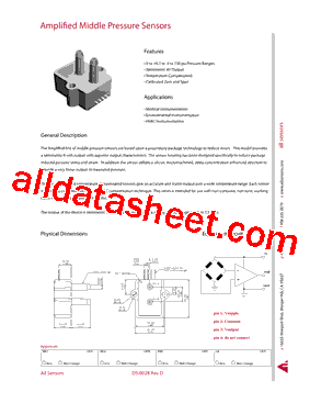 DS-00283 Datasheet PDF - All Sensors Corporation