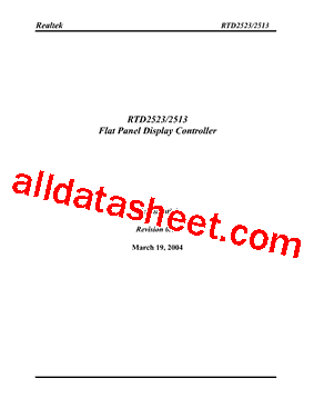 RTD2523 Datasheet PDF - List of Unclassifed Manufacturers