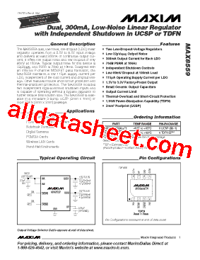 MAX8559ETAII Datasheet PDF - Maxim Integrated Products