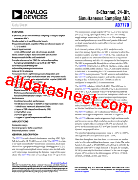 AD7770 Datasheet PDF - Analog Devices