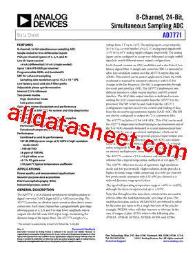 AD7771BCPZ-RL Datasheet PDF - Analog Devices