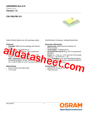CWCBLPM1.E1-MXMZ-R Datasheet PDF - OSRAM GmbH